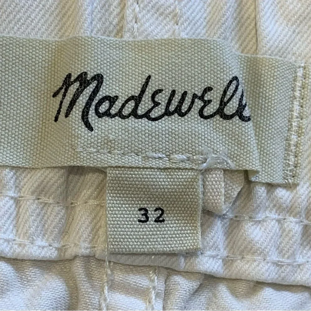 Madewell Paperbag High Rise Cream Color Chino Shorts Size 32
